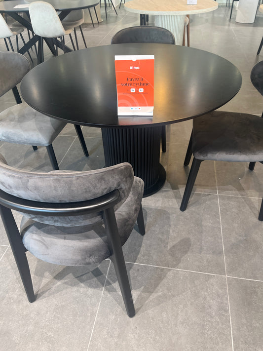 TABLE À MANGER SONIA RONDE NOIR