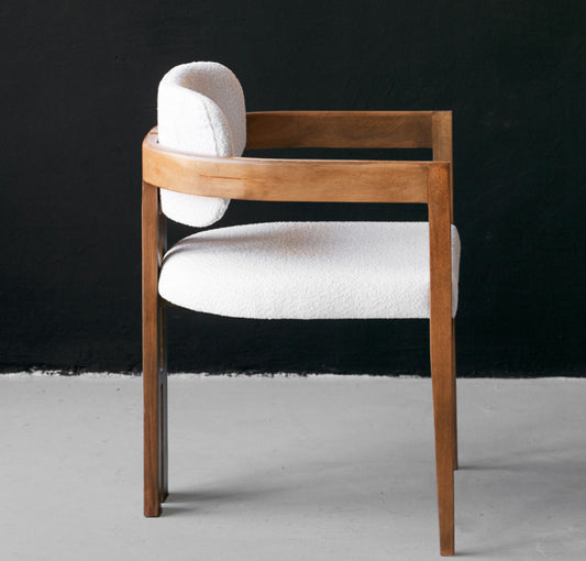 CHAISE BRITA BOIS MARRON