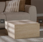 Table basse cube effet Travertin