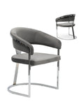 CHAISE ROMÉO GRIS CHROM