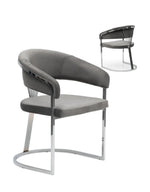 CHAISE ROMÉO GRIS CHROM