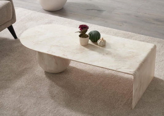 Table basse RIO effet travertin