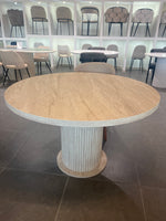 TABLE À MANGER SONIA RONDE EFFET TRAVERTIN