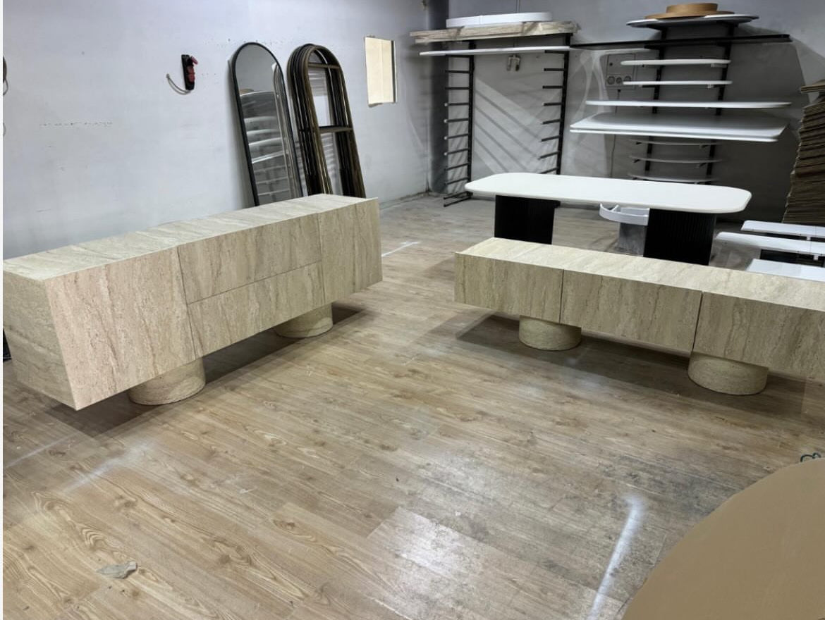 Buffet effet travertin