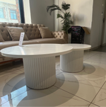 TABLE BASSE GIGOGNE SONIA LOT de 2 BLANC