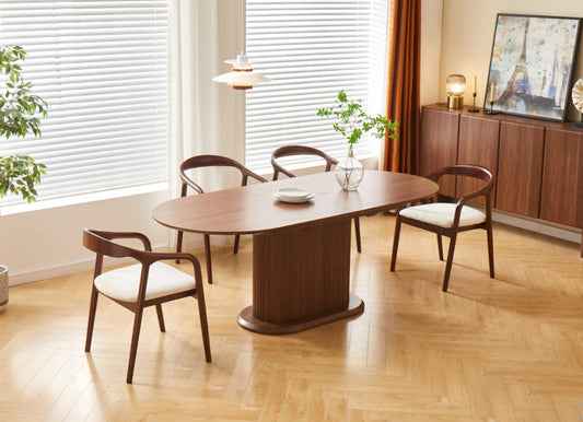 TABLE À MANGER VANESSA EXTENSIBLE NOYER