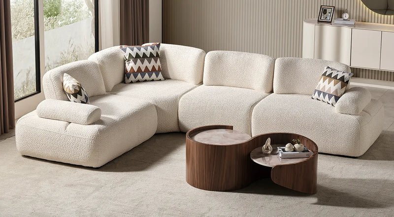 CANAPÉ D’ANGLE MODULABLE EXTENSIBLE ANAID