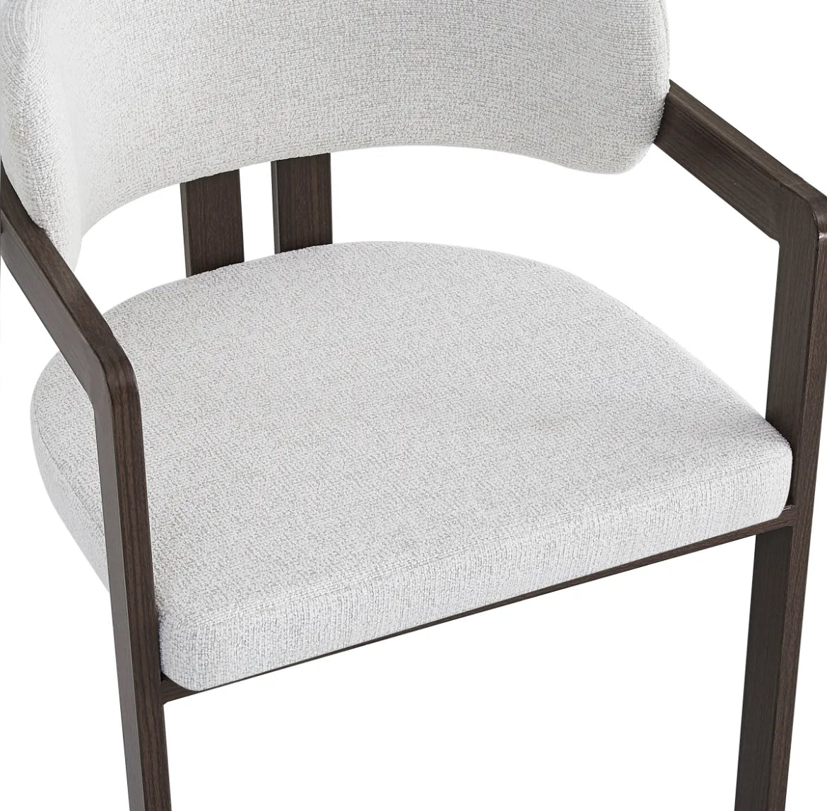 CHAISE BRITA MÉTAL EFFET NOYER CHINÉ BLANC