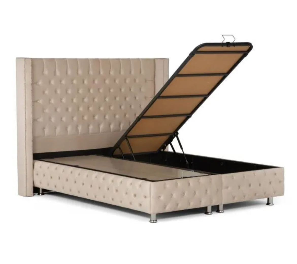 LIT COFFRE MARSILYA BEIGE