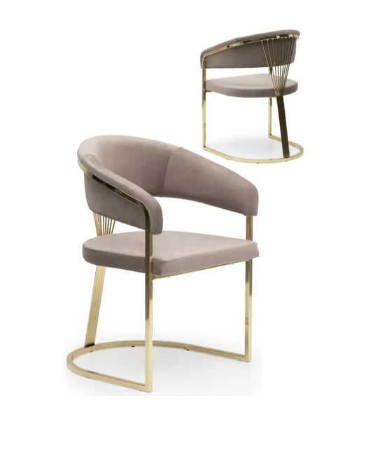 CHAISE ROMÉO BEIGE GOLD