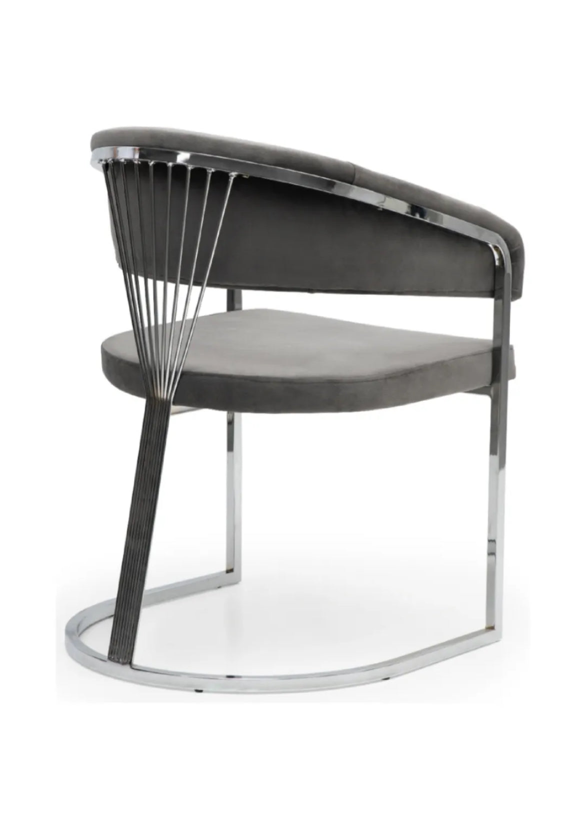CHAISE ROMÉO GRIS CHROM