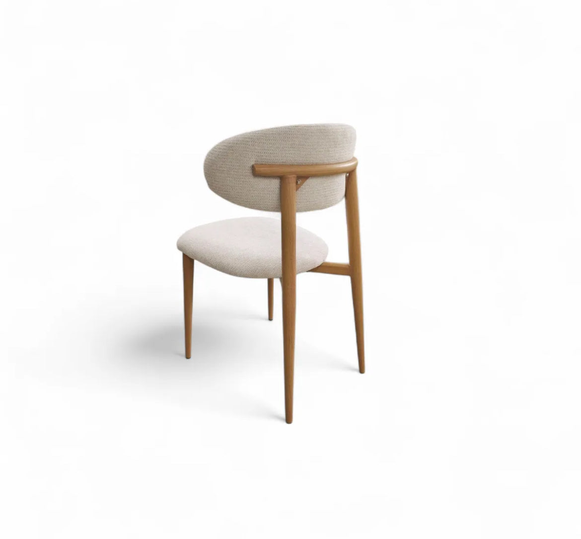 CHAISE BOHÈME MÉTAL EFFET BOIS CLAIR