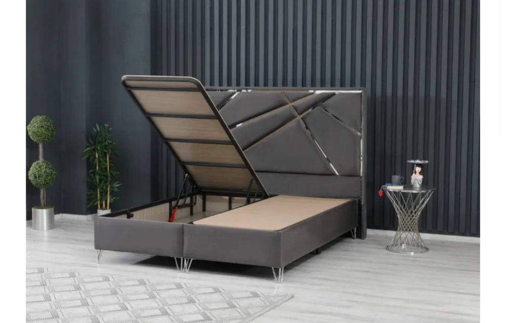 LIT COFFRE CAPELLA GRIS