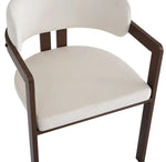 CHAISE BRITA MÉTAL EFFET NOYER VELOUR BEIGE