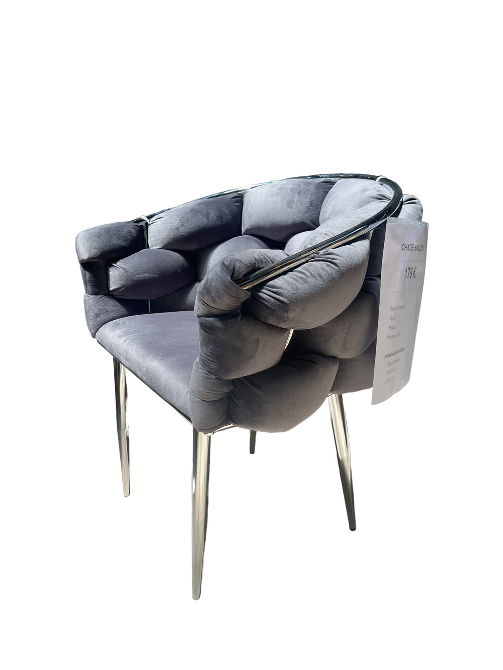 CHAISE BALLON GRIS