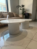 TABLE BASSE GIGOGNE SONIA LOT de 2 BLANC