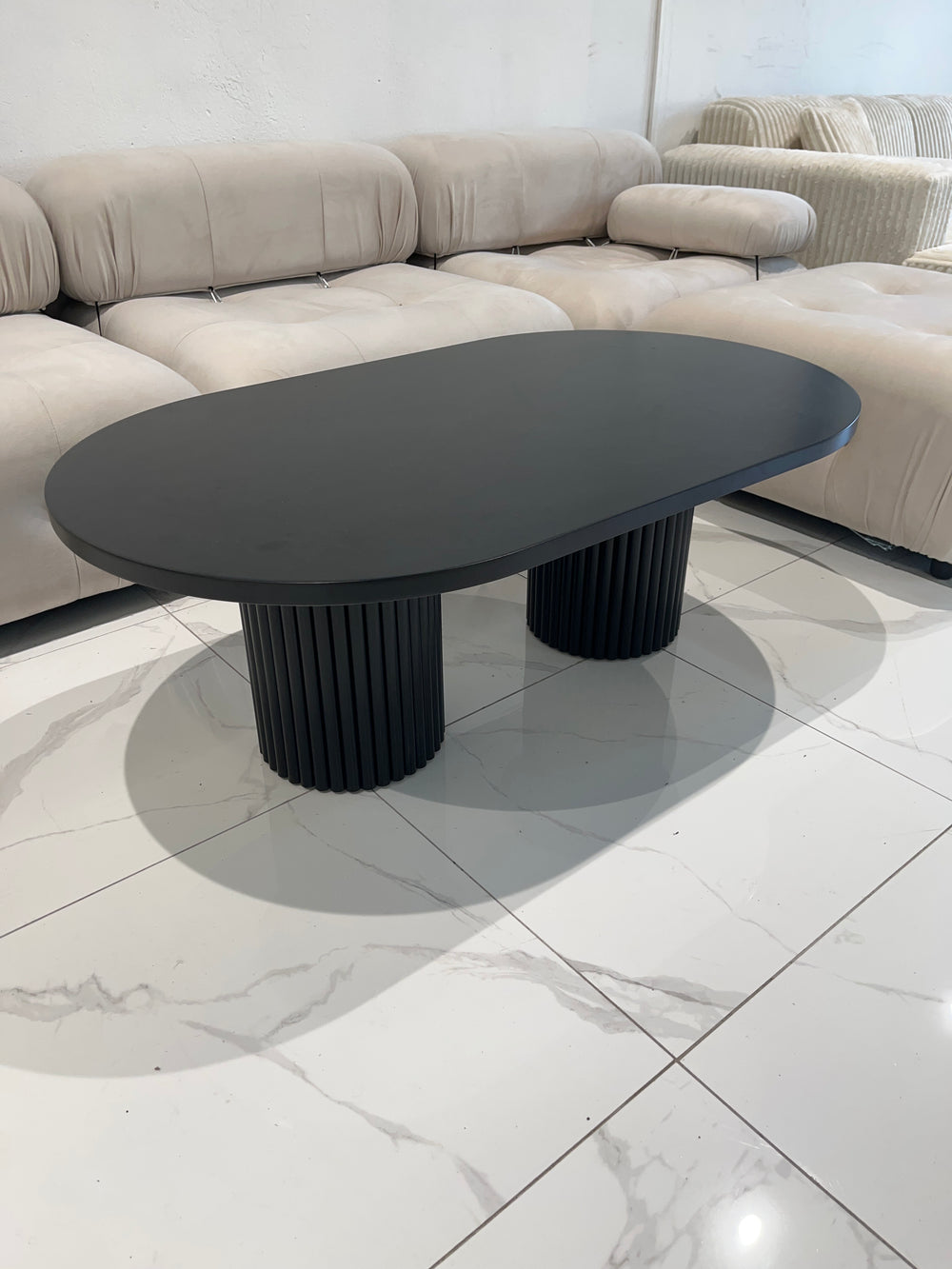 TABLE BASSE SONIA OVALE NOIR
