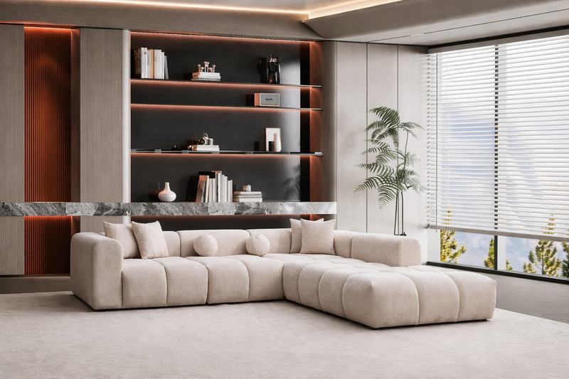 CANAPÉ D’ANGLE LINDA MODULABLE